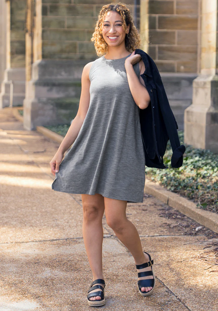 Clara Dress - Graphite Heather - Image 14