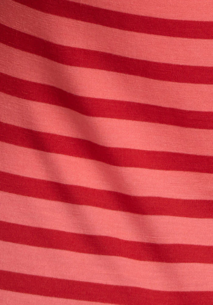 Elena 3/4 Sleeve V Neck - Wildberry Stripe - Image 8