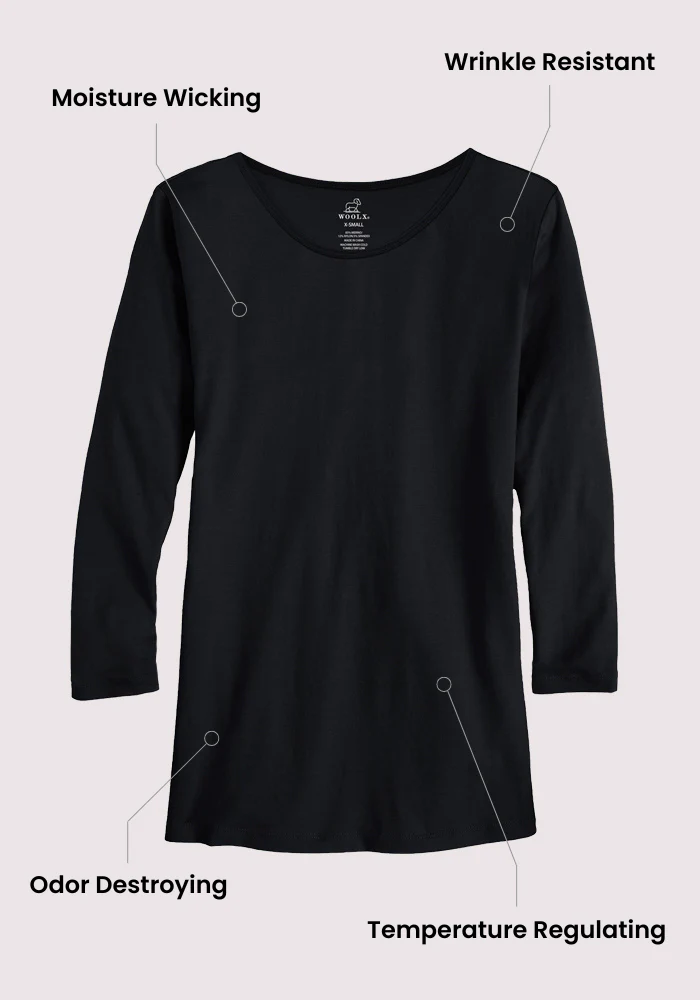 Jenny 3/4 Sleeve Crew Neck - Peppercorn - Image 15