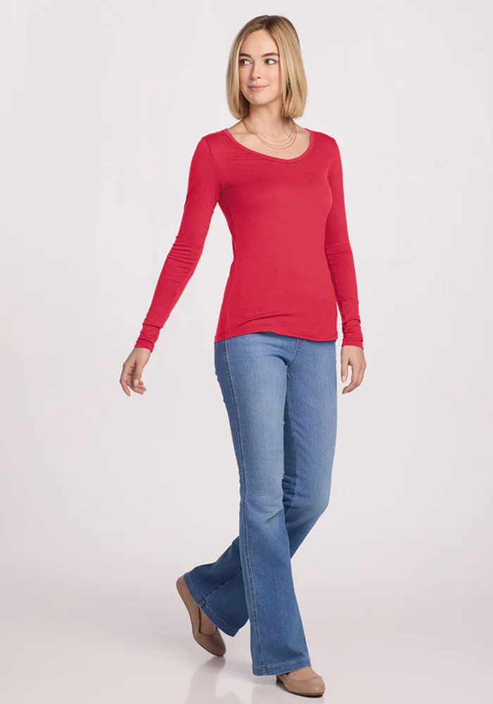 Layla V Neck Top - Berry Ice Pop - Image 5