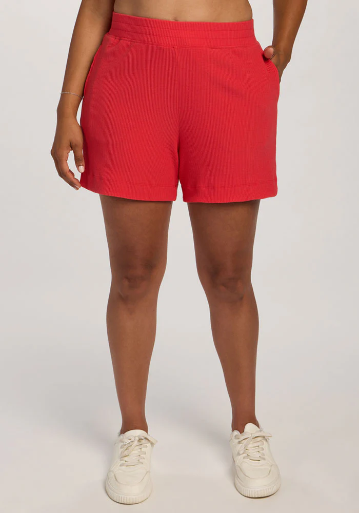 Maisey Ribbed Shorts - Hibiscus - Image 9