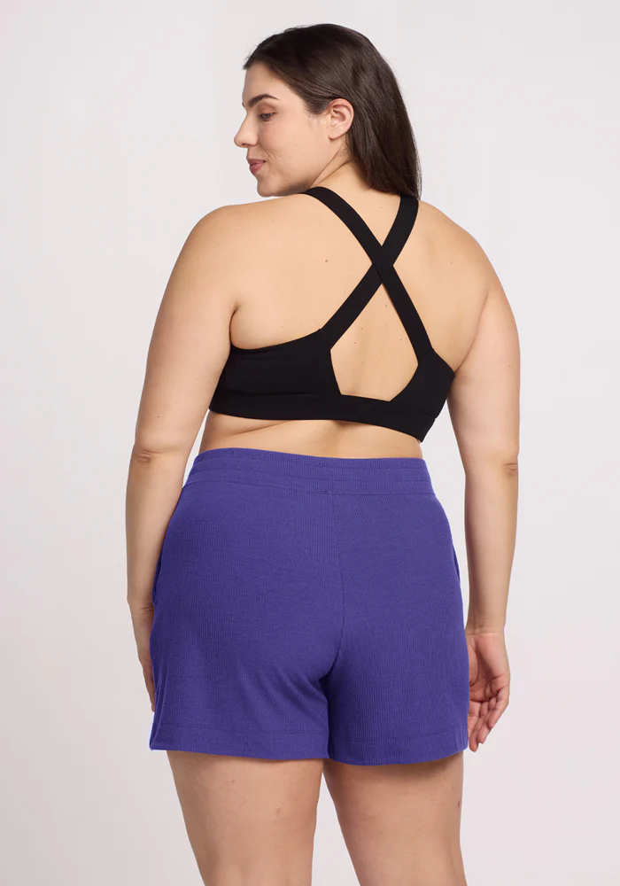 Maisey Ribbed Shorts - Berry Indigo - Image 10