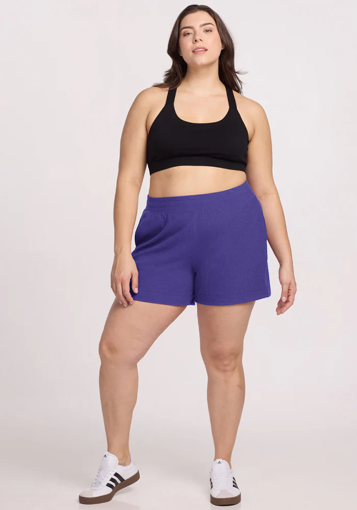 Maisey Ribbed Shorts - Berry Indigo - Image 6