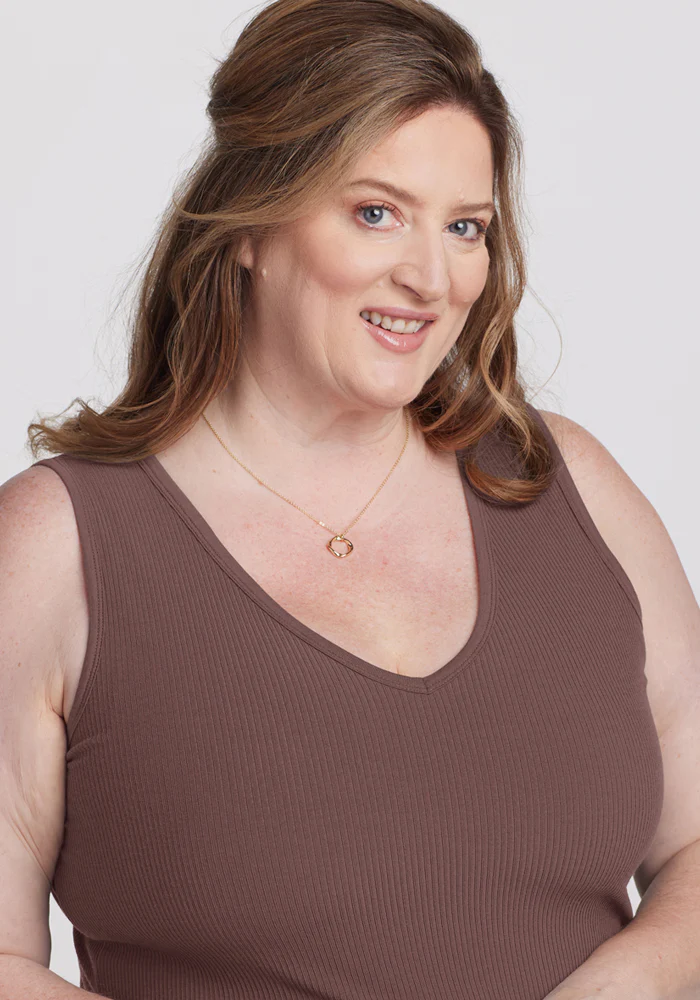 Vivi Ribbed Tank - Peppercorn - Image 9