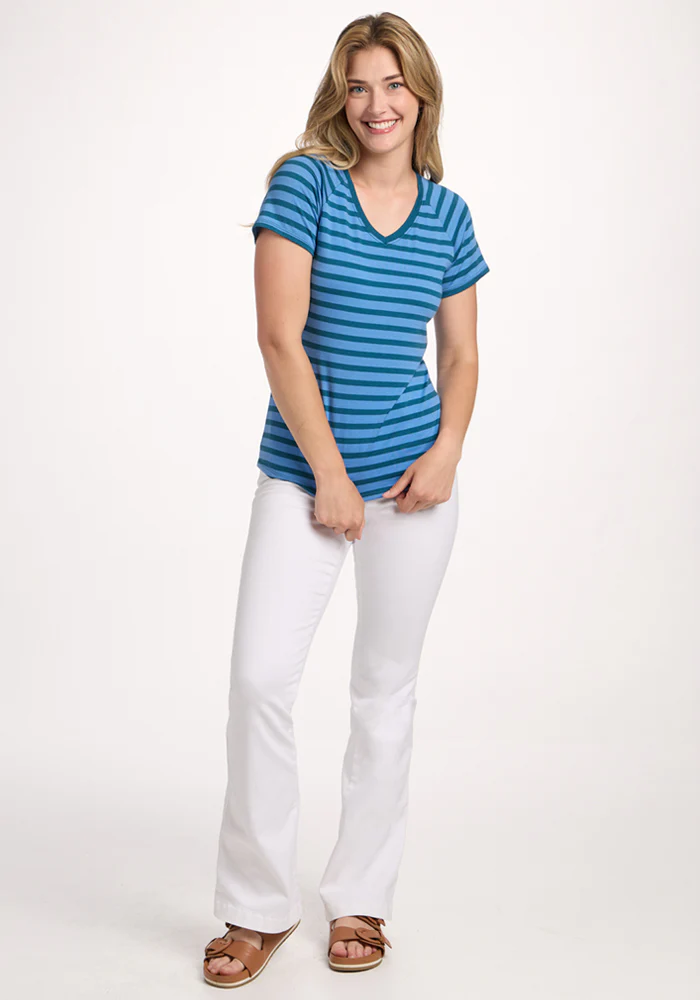 Mia V Neck - Coastal Stripe - Image 4