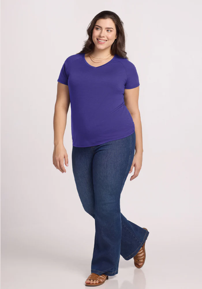 Mia V Neck - Berry Indigo - Image 11