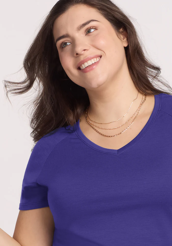 Mia V Neck - Berry Indigo - Image 8