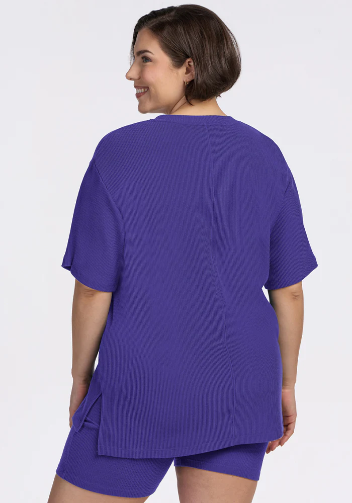 Vera Ribbed Tunic - Berry Indigo - Image 10